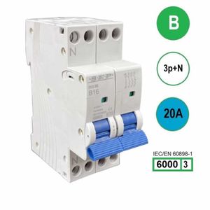 SEP krachtstroom installatieautomaat 20A INS36-3NB20 inst. 3p+n B20 6kA (36mm) 3101643020