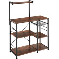 tectake -Keukenrek Crawley 90x40x131,5cm - industrieel donkerbruin - 404754