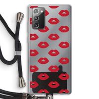 Lips: Samsung Galaxy Note 20 / Note 20 5G Transparant Hoesje met koord