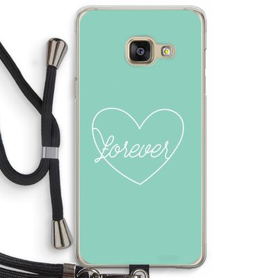 Forever heart pastel: Samsung Galaxy A3 (2016) Transparant Hoesje met koord