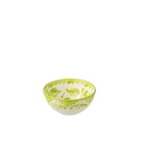 J-Line Bowl Granada High Ceramic White|Green Small - thumbnail