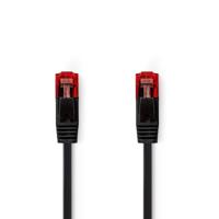 Nedis CAT6 Netwerkkabel | RJ45 Male | RJ45 Male | U/UTP | 2.00 m | Snagless | Plat | PVC | Zwart | Label - CCGL85215BK20