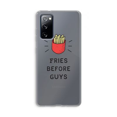 Fries before guys: Samsung Galaxy S20 FE / S20 FE 5G Transparant Hoesje