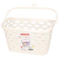 Plasticforte Wasknijpersmandje - ophangen - 26x15x21 cm - creme wit - kunststof