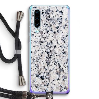 Gespikkelde marmer: Huawei P30 Transparant Hoesje met koord