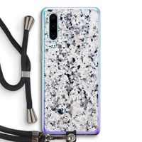 Gespikkelde marmer: Huawei P30 Transparant Hoesje met koord