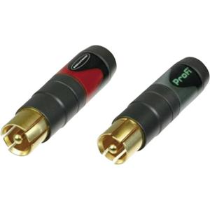 Neutrik NF2CB2 Cinch-connector Stekker, recht Aantal polen: 2 Zwart, Rood 2 stuk(s)