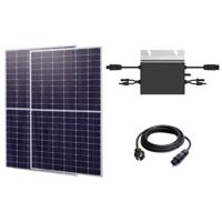 Technaxx TX-241 5064 Zonne-energieset 410 Wp Incl. laadregelaar, Incl. aansluitkabel, Incl. omvormer, Incl. spanningstransformator