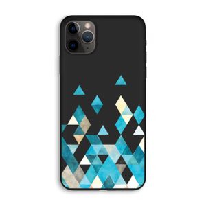 Gekleurde driehoekjes blauw: iPhone 11 Pro Max Biologisch afbreekbaar hoesje