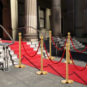 VidaXL 3-delige vip afzetpalenset roestvrij staal goudkleurig