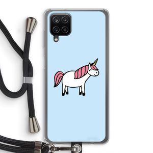 Eenhoorn: Samsung Galaxy A12 Transparant Hoesje met koord