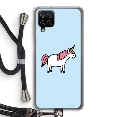Eenhoorn: Samsung Galaxy A12 Transparant Hoesje met koord