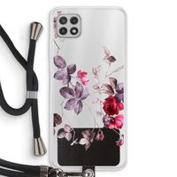 Mooie bloemen: Samsung Galaxy A22 4G Transparant Hoesje met koord
