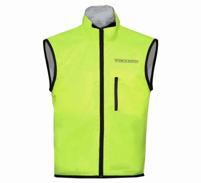 MODEKA Double Eye, Fluohesje voor op de moto, Fluo Geel-Zilver