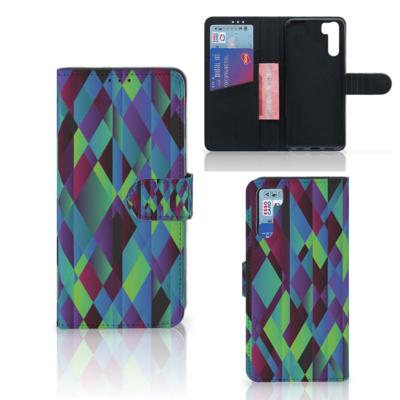OPPO A91 | Reno3 | Book Case | Abstract Green Blue