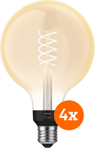 Philips Hue Filamentlamp White Globe XL E27 - 2023 - 4-pack