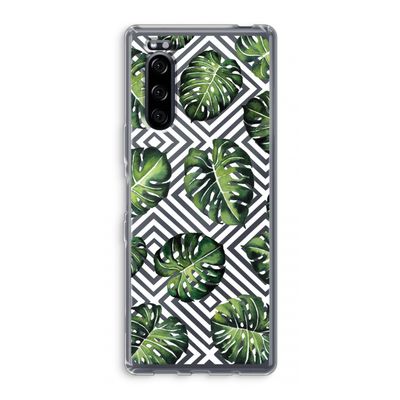 Geometrische jungle: Sony Xperia 5 Transparant Hoesje