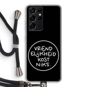 Vriendelijkheid: Samsung Galaxy S21 Ultra Transparant Hoesje met koord