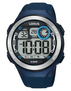 Lorus R2383NX9 Horloge digitaal kunststof-siliconen blauw 45 mm