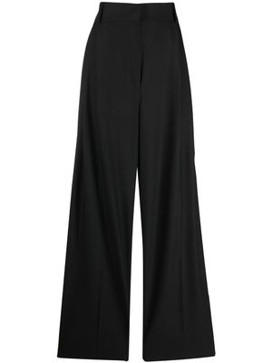 Ferragamo pantalon plissé à taille haute - Noir