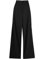 Ferragamo pantalon plissé à taille haute - Noir Ferragamo pantalon plissé à taille haute - Noir