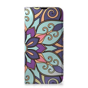 iPhone 14 Smart Cover Purple Flower