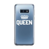 Queen zwart: Samsung Galaxy S10e Transparant Hoesje Queen zwart: Samsung Galaxy S10e Transparant Hoesje