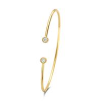 14k Geelgouden Spang Armband met Diamant 0.19ct H SI - 55mm