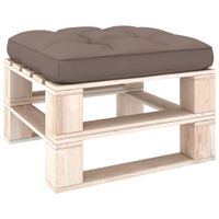 VidaXL Palletkussen 70x70x12 cm stof taupe
