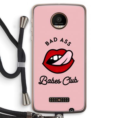 Badass Babes Club: Motorola Moto Z Force Transparant Hoesje met koord