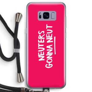 Neuters (roze): Samsung Galaxy S8 Transparant Hoesje met koord