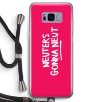 Neuters (roze): Samsung Galaxy S8 Transparant Hoesje met koord