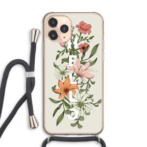 Hello bloemen: iPhone 11 Pro Max Transparant Hoesje met koord
