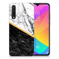 Xiaomi Mi 9 Lite | TPU | Siliconen hoesje | Marmer Wit Zwart - Origineel Cadeau Man