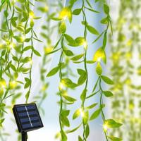 SolarLeaf Sfeerverlichting - Zonnelamp Slinger met Kunstbloemen & Bladeren SolarLeaf Sfeerverlichting - Zonnelamp Slinger met Kunstbloemen & Bladeren