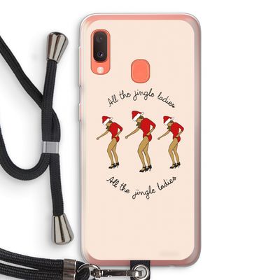 Jingle Ladies: Samsung Galaxy A20e Transparant Hoesje met koord