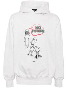 Kolor hoodie en coton à imprimé graphique - Gris