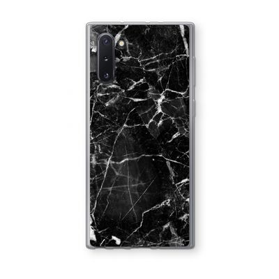 Zwart Marmer 2: Samsung Galaxy Note 10 Transparant Hoesje