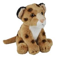 Pluche dierenknuffel - Luipaard - 15 cm - wilde dieren knuffel