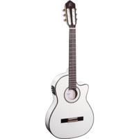 Ortega Family Pro RCE145WH elektrisch akoestische klassieke gitaar met tas