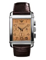 Horlogeband Armani AR0337 Leder Bruin 24mm