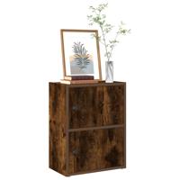 Boekenkast 40x24x52 cm bewerkt hout gerookt eikenkleurig