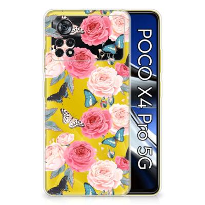 Xiaomi Poco X4 Pro 5G | TPU Case | Butterfly Roses Xiaomi Poco X4 Pro 5G | TPU Case | Butterfly Roses