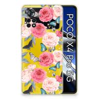 Xiaomi Poco X4 Pro 5G | TPU Case | Butterfly Roses