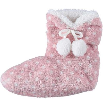 Apollo Hoge sloffen/pantoffels stippenprint - voor kinderen - roze - maat 31-33