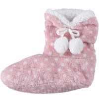 Apollo Hoge sloffen/pantoffels stippenprint - voor kinderen - roze - maat 31-33
