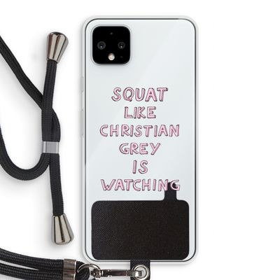 Christian Grey: Pixel 4 XL Transparant Hoesje met koord