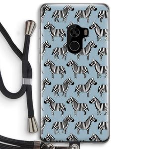 Zebra: Xiaomi Mi Mix 2 Transparant Hoesje met koord