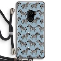 Zebra: Xiaomi Mi Mix 2 Transparant Hoesje met koord