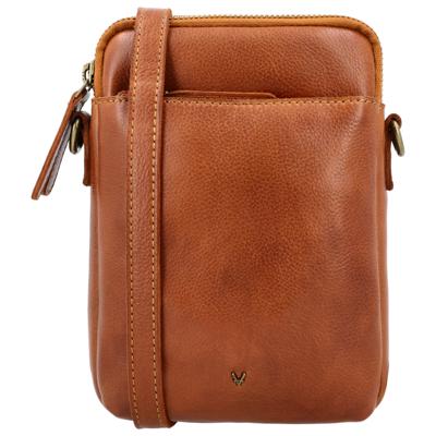 Vilenca Leren Telefoontasje Cognac